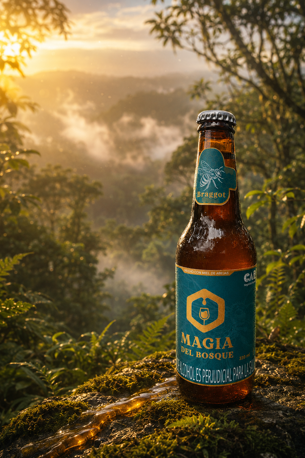 Braggot Magia del Bosque en el paisaje natural de Guayabal de Síquima